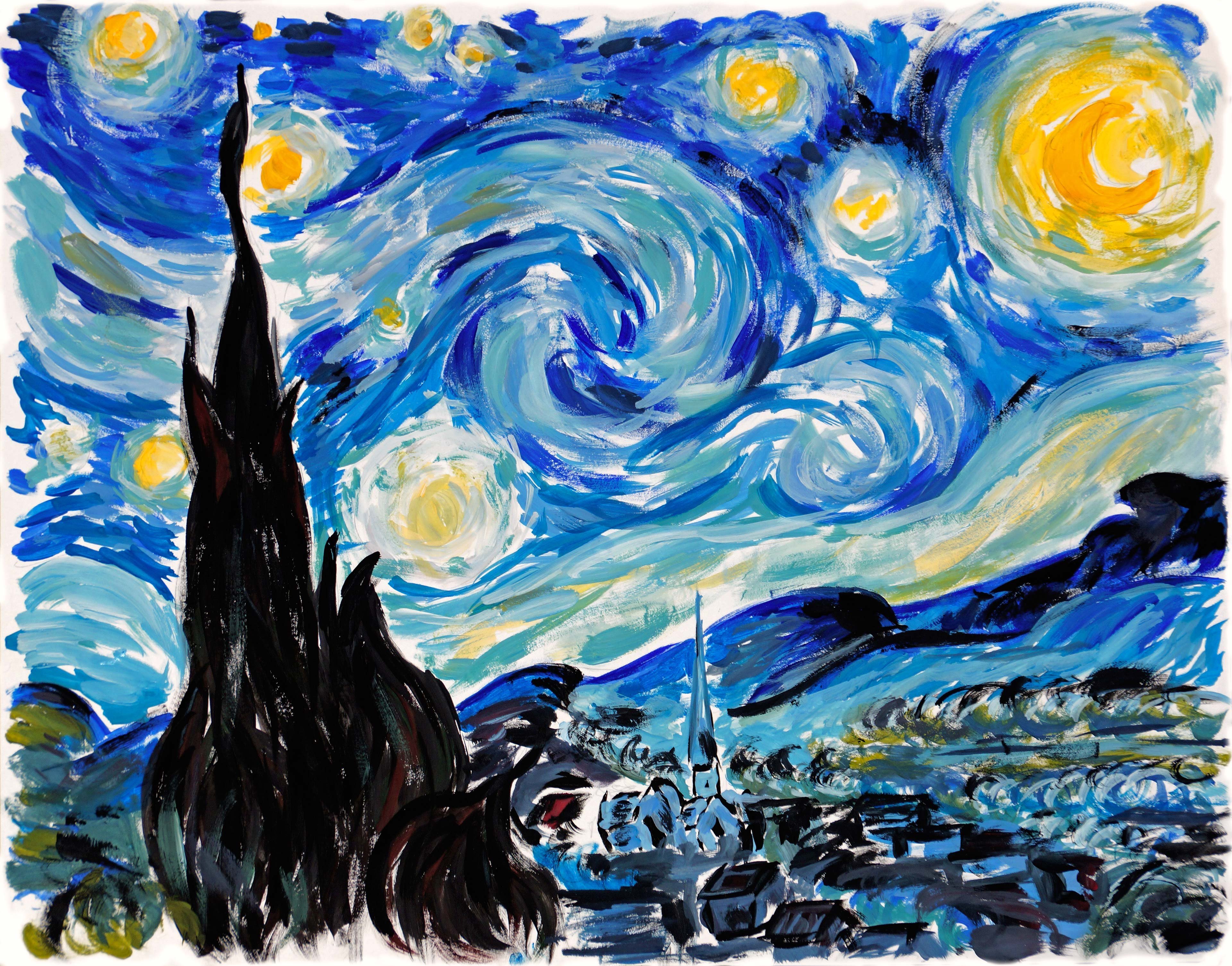 Картина ночь ван. «Звёздная ночь» Ван Гог. Клод Моне Звездная ночь. Ван Гог Звездная ночь гуашью. Рисунок Ван Гога Звездная ночь.
