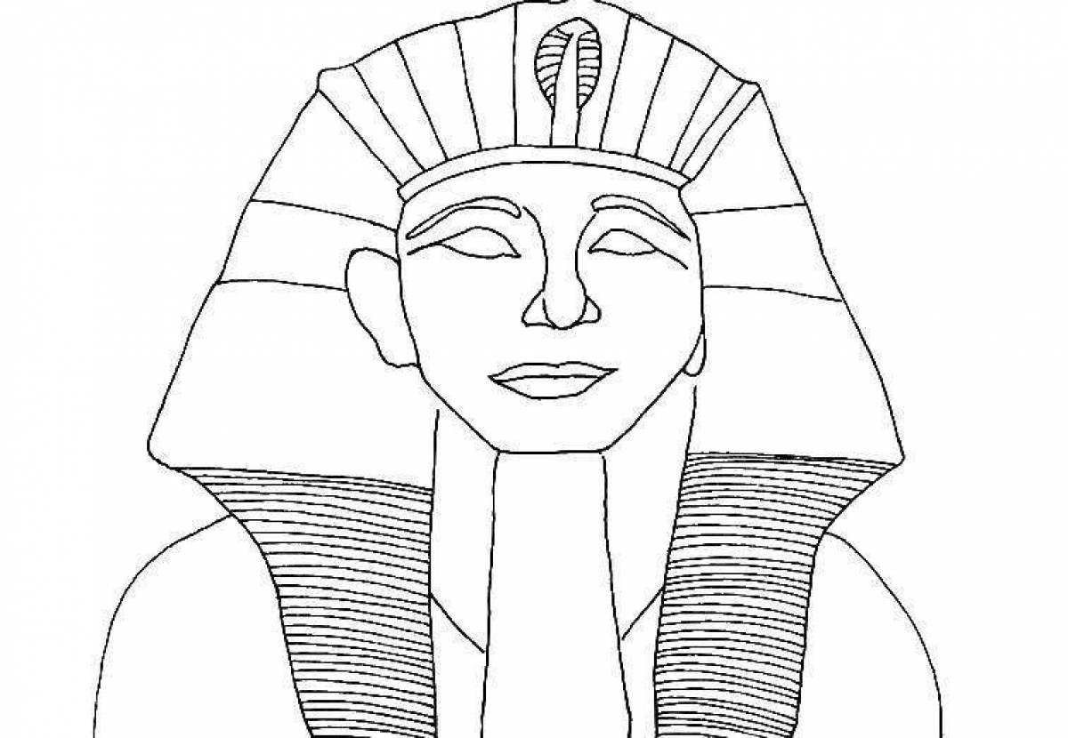 Древний египет рисунки 5 класс изо. Фараон древнего Египта раскрашенный. Рисунок фараона древнего Египта. Рисунок древнего Египта Тутанхамон. Фараон Египта Тутанхамон эскиз.