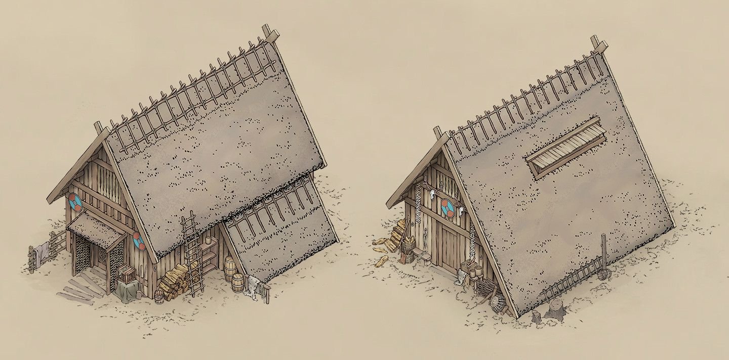 Не поли хату. Деревня викингов концепт-арт. Деревни викингов Вальхейм. Викингский дом концепт арт. Деревня викингов планировка.