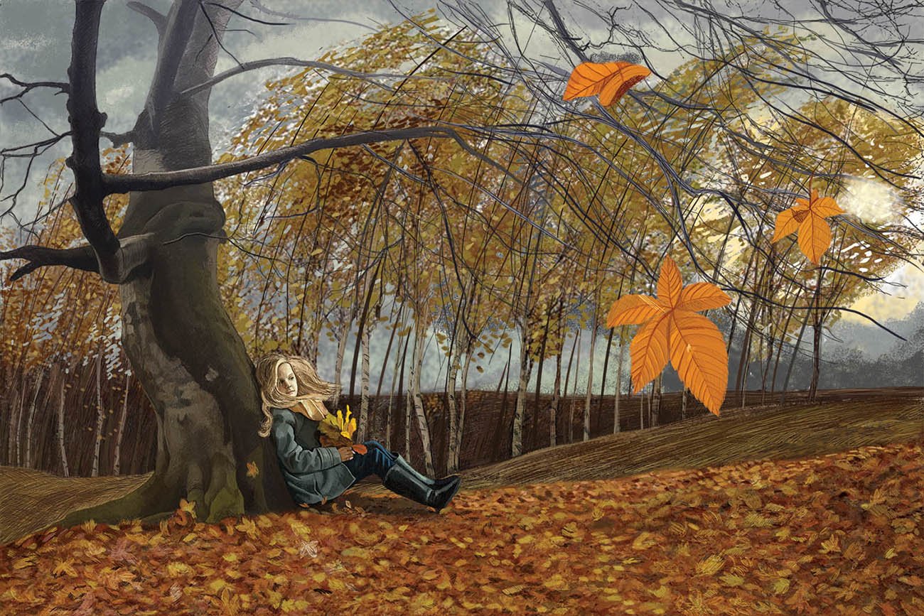 Ветер играет легкой листвою. Чайковский октябрь осенняя песнь. Осень иллюстрации. Грустная осень. Картина осень.