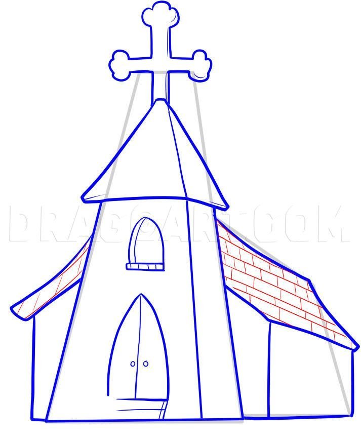 Церковь поэтапно. Храм рисунок. Церковь карандашом. Церковь рисунок карандашом. Поэтапное рисование церкви.