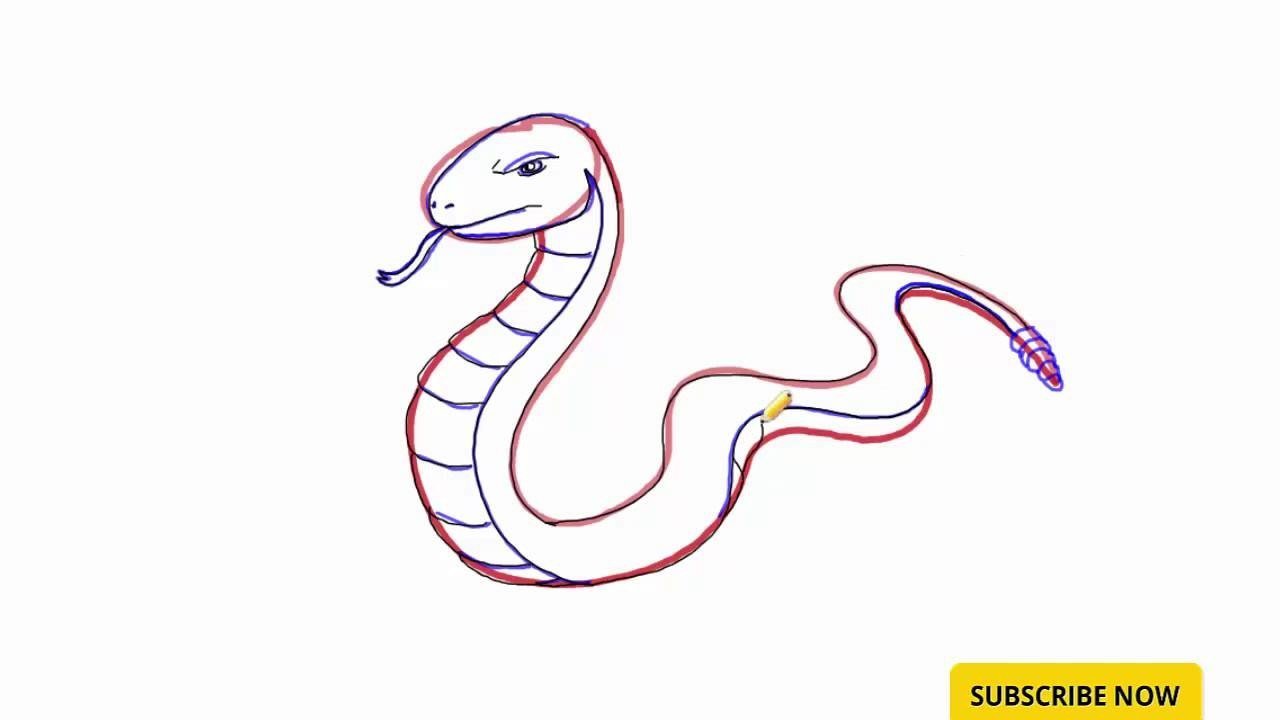 Легкий рисунок змей