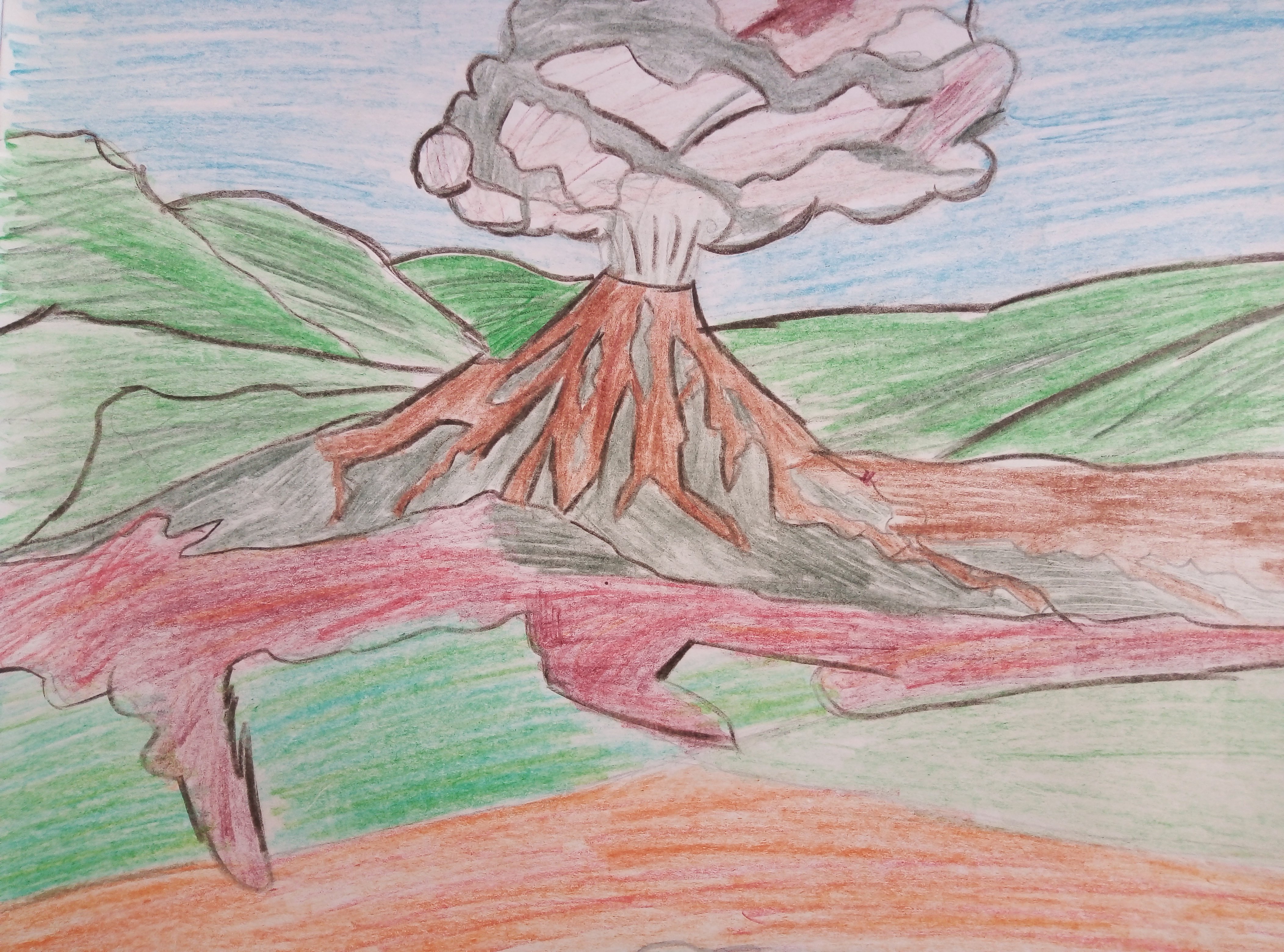 Рисунок вулкана 5 класс. Вулкан рисунок. Рисунок вулкана для срисовки. Извержение вулкана рисунок. Картинки вулкана для срисовки.