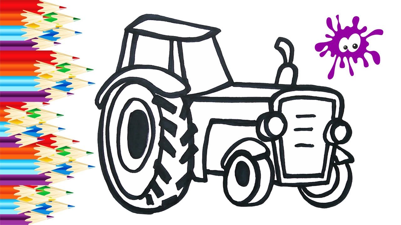 Раскрашивай синий трактор. Трактор рисунок. Трактор рисунок для детей. Раскраска «синий трактор». Трактор раскраска для детей.