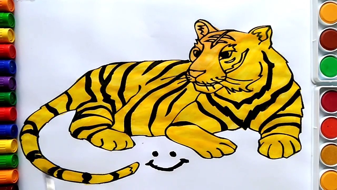 Покажи разукрашенные картинки. Рисунок тигра. Тигр. Раскраска. Тигр рисунок для детей. Тигр для рисования.
