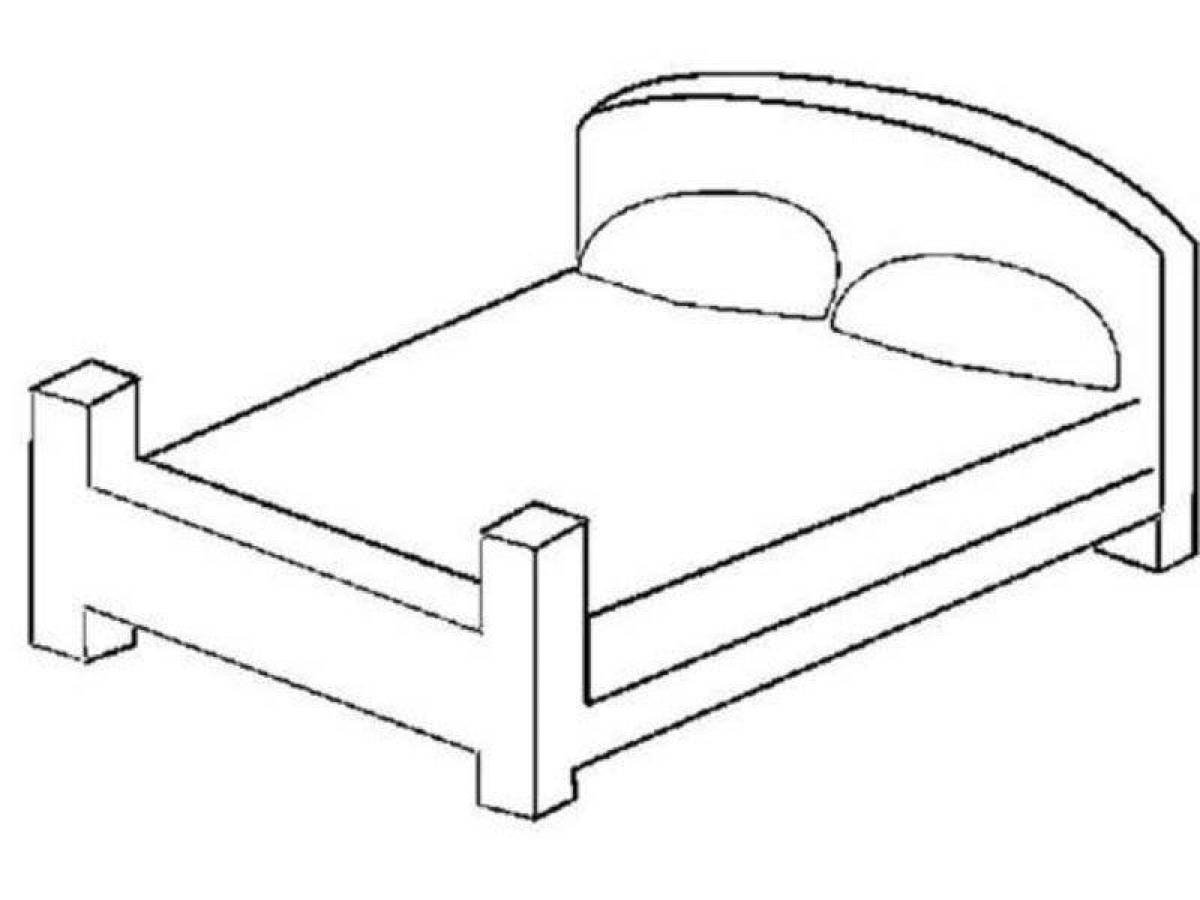 Св вать. Кровать раскраска. Раскраска мебель кровать. Кровать раскраска для детей. Кровать трафарет.