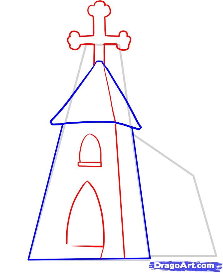 Церковь поэтапно. Храм рисунок. Церковь рисунок карандашом для детей. Поэтапное рисование храма. Рисунок храма или церкви для детей.