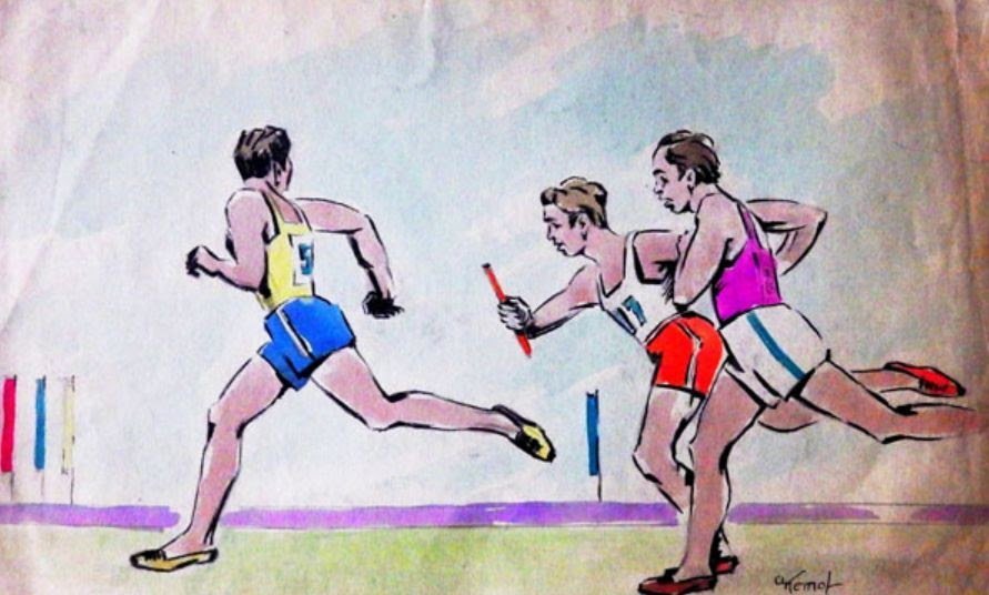 Эстафета из 5 этапов. Спорт рисунок. Иллюстрация на тему спорт. Бег иллюстрация. Эстафета рисунок.