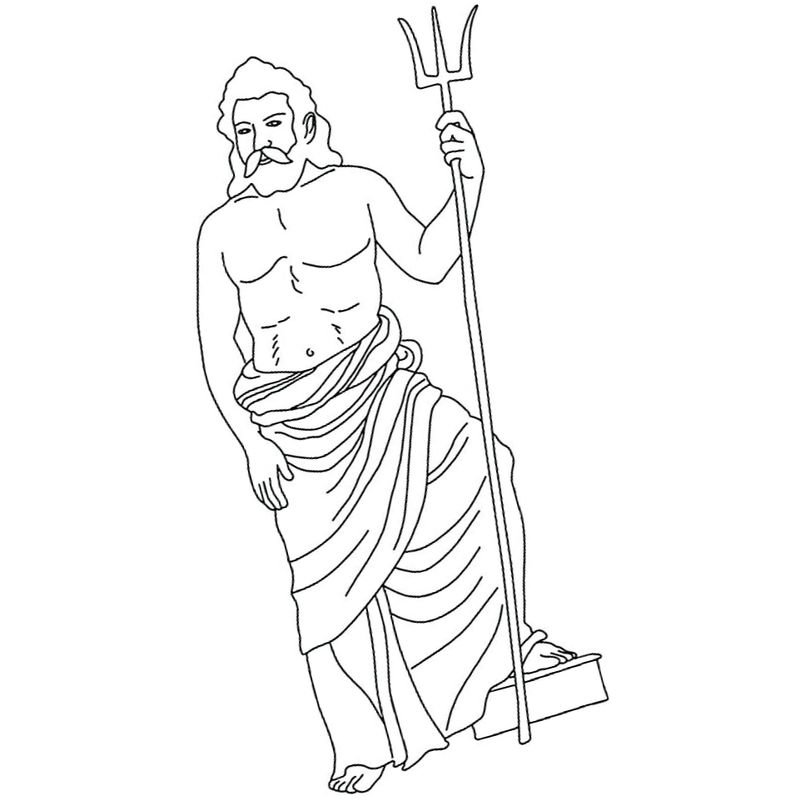 Рисунок бога древнего рима. Зевс Бог древней Греции. Нептун Бог раскраска. Древнегреческие боги раскраска. Раскраска Бог.