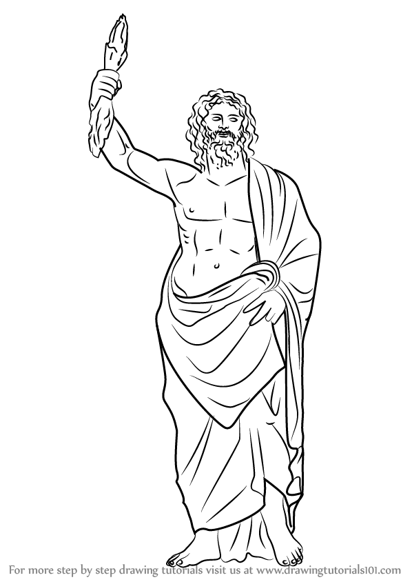 Картинки бога для срисовки. Зевс Бог древней Греции рисунок. Бог Олимпа Зевс для срисовки. Зевс древней Греции для срисовки. Нарисовать Зевса 5 класс.