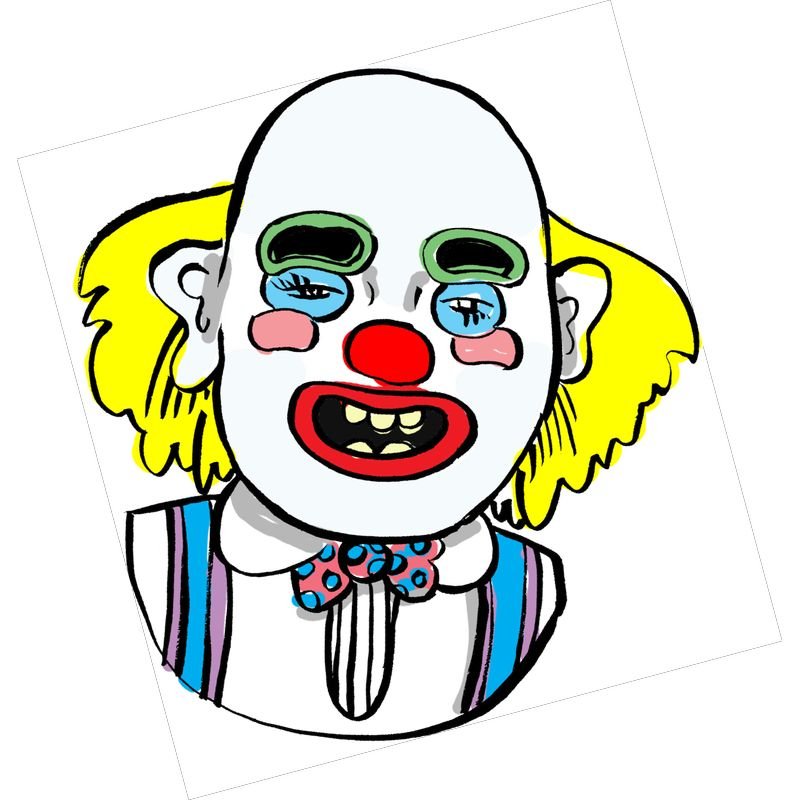Лицо клоуна без волос. Клоун. Лицо клоуна для аппликации. Голова клоуна. Голова клоуна без волос.