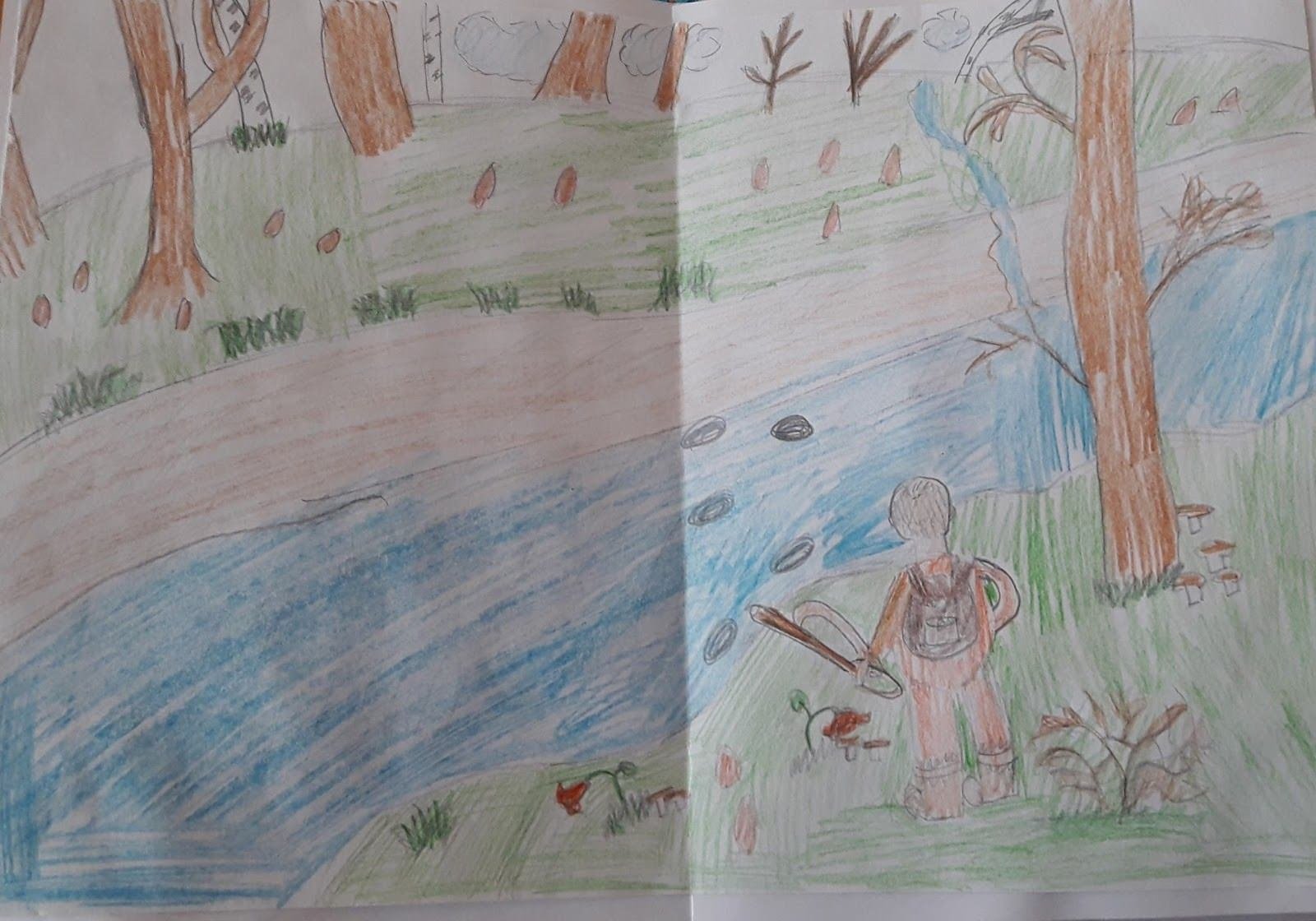 Иллюстрация васюткино озеро 5 класс рисунок