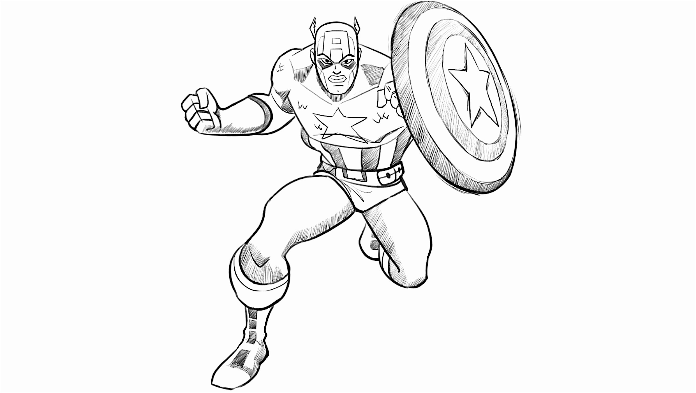 Рисунок Капитан Америка