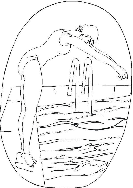 Рисунок пловца в бассейне поэтапно (36 фото)