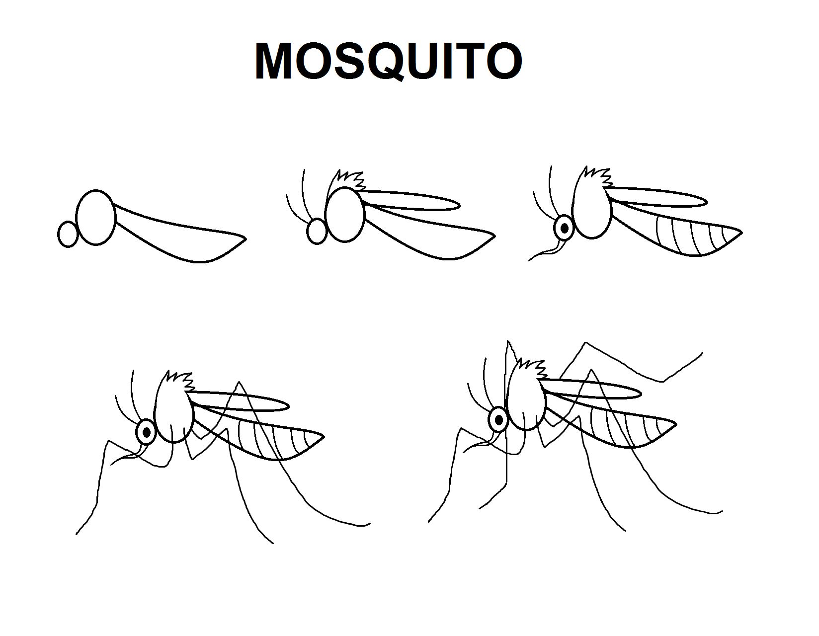 Как нарисовать комара