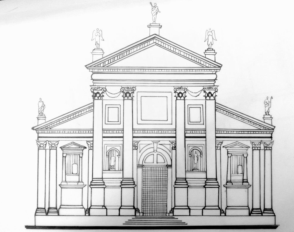 Рисунок 5 класс барокко. Сан Джорджо Маджоре Палладио. Церковь Сан Джорджо Маджоре фасад.