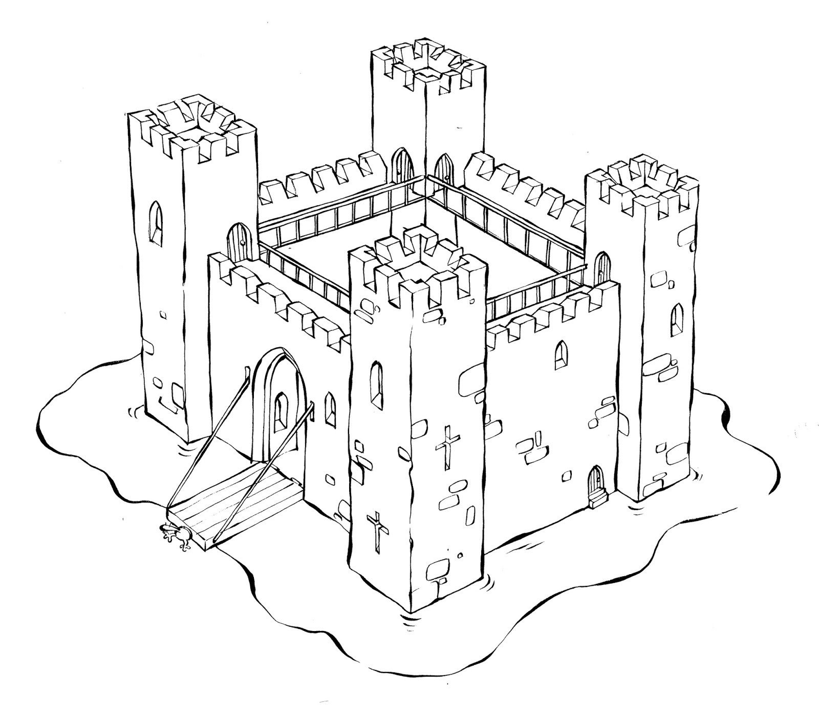 Замки истории 6. Рисование средневекового замка. Средневековый замок эскиз. Средневековый замок рисунок. Замок рисунок карандашом.