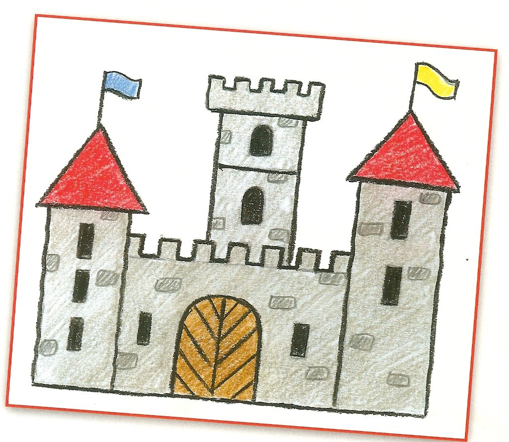 Старый замок по музыке 4 класс. Замок рисунок. Замок для рисования. Замок рисунок карандашом. Замок по изо.