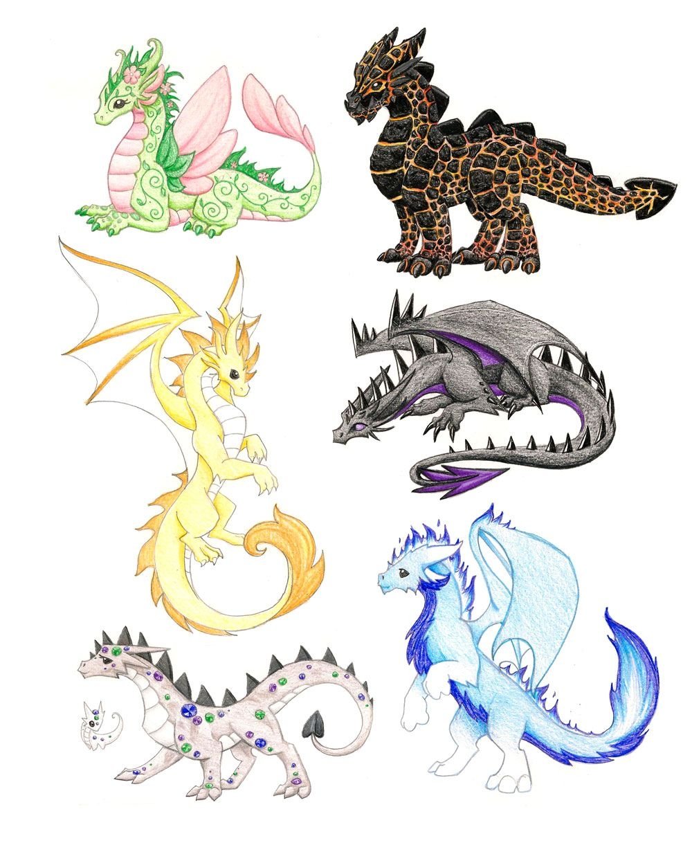 картинки для срисовки драконы легкие