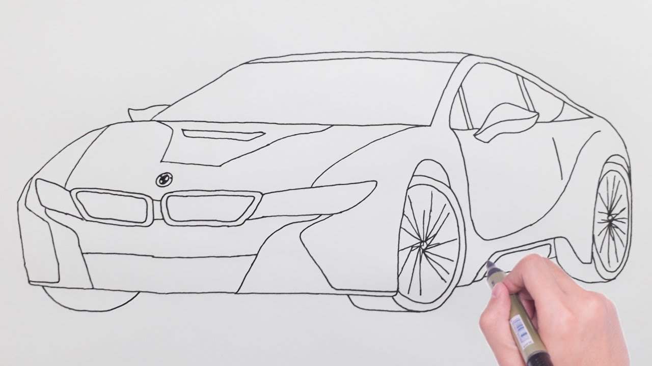 Можно рисовать машину. Нарисовать БМВ ай 8. Нарисовать машину BMW i8. БМВ и8 для рисования. Рисунок БМВ ай 8.