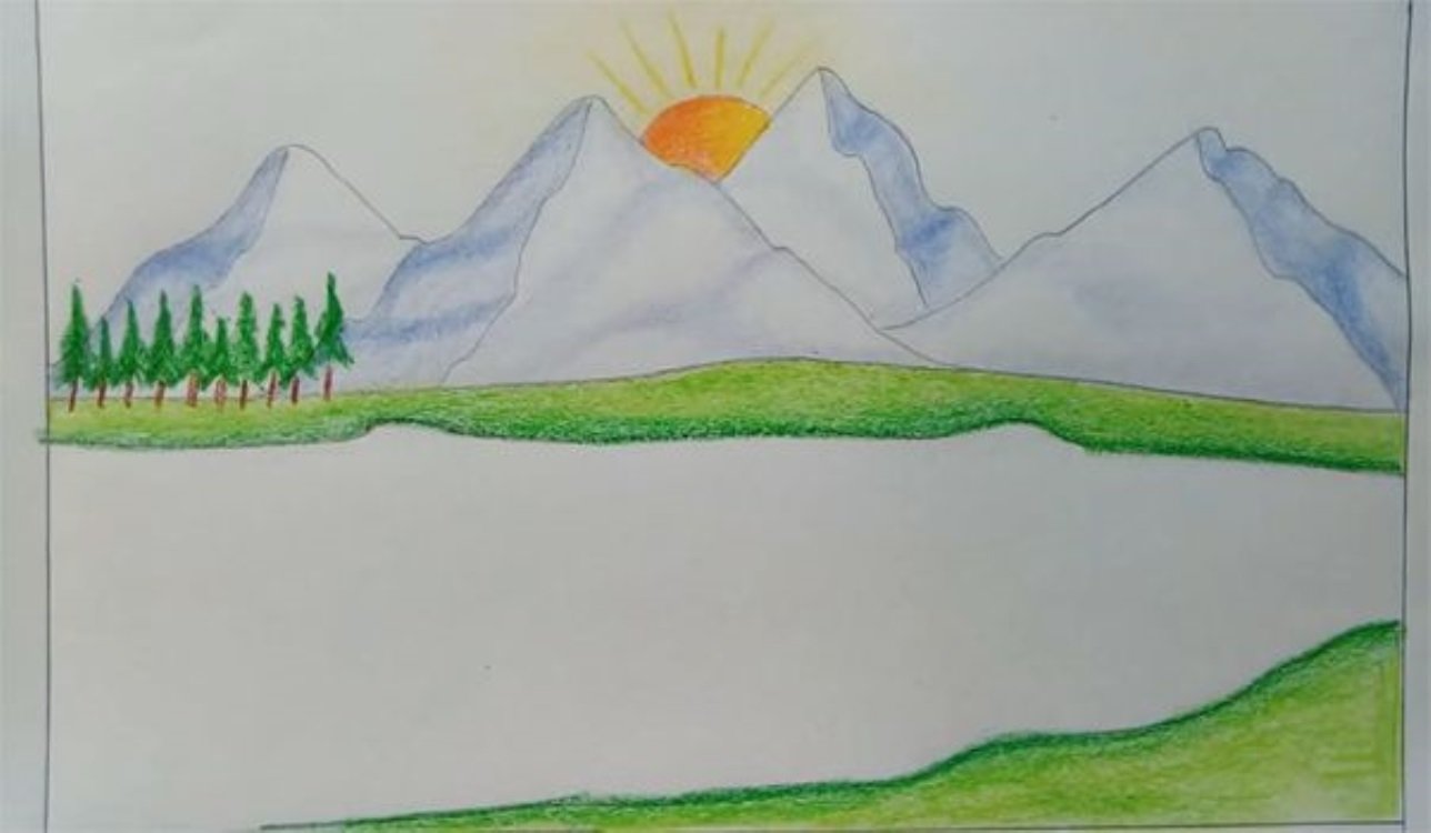 Рисунок красота гор окружающий мир. Рисунки для срисовки природа. Рисунки природы карандашом для срисовки. Горный пейзаж карандашом. Красивые пейзажи для срисовки.