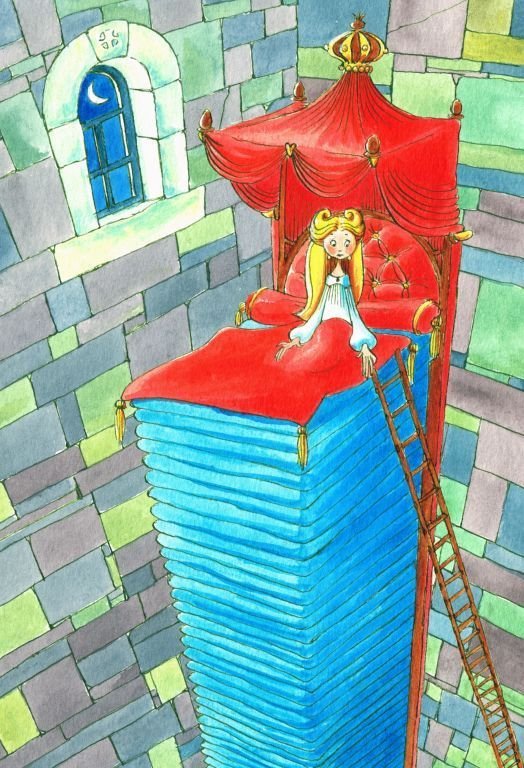 Иллюстрация к сказке принцесса на горошине. Сказки Андерсена принцесса на горошине. Принцесса на горошине иллюстрации. Принцесса на горошине рисунок.