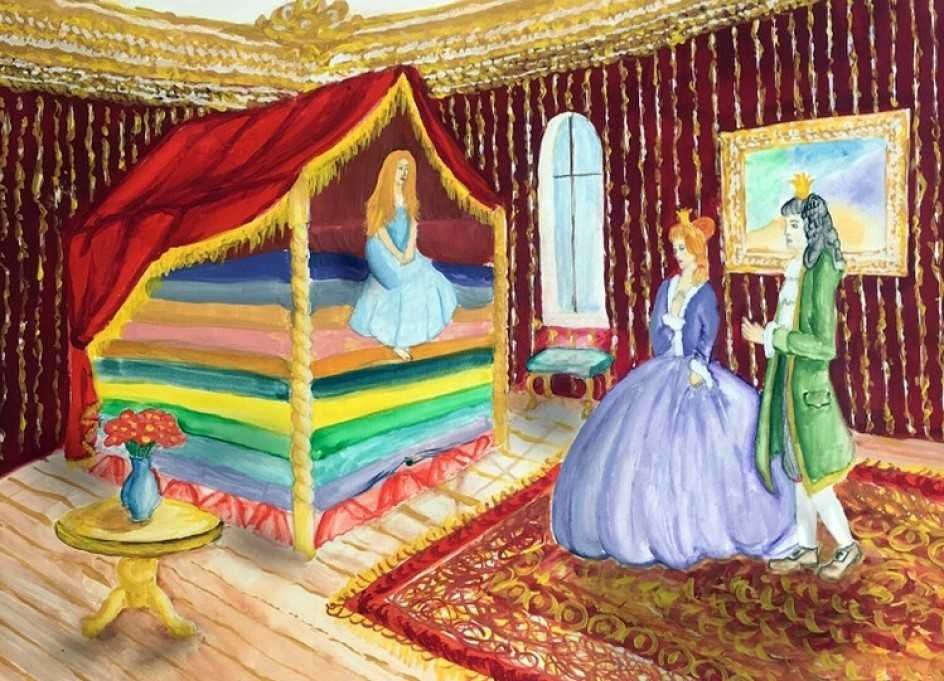 Иллюстрация к сказке принцесса на горошине. Принцесса на горошине: сказки. Г Х Андерсен принцесса на горошине. Иллюстрации к сказке Андерсена принцесса на горошине. Иллюстрация к сказкепринцесса на горошине” Андерсен.