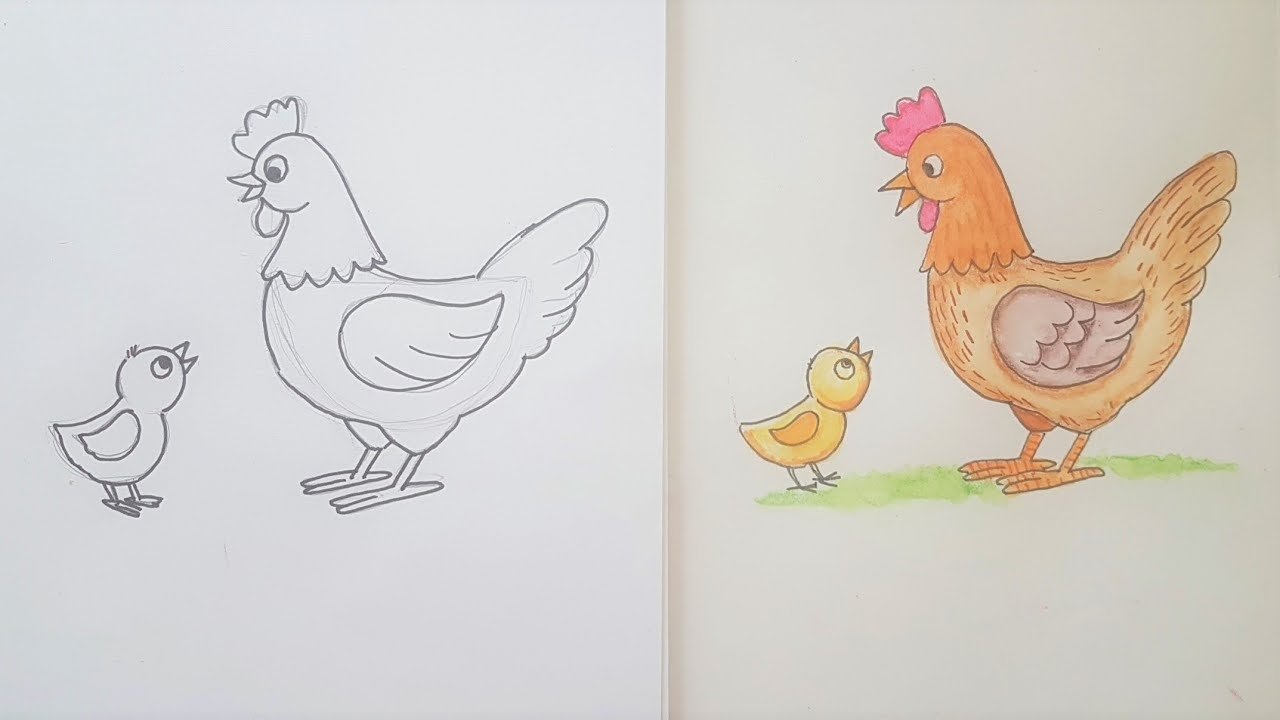 Курица легко и быстро. Поэтапное рисование курицы для детей. Курица для рисования для детей. Курица карандашом. Курица рисунок карандашом.