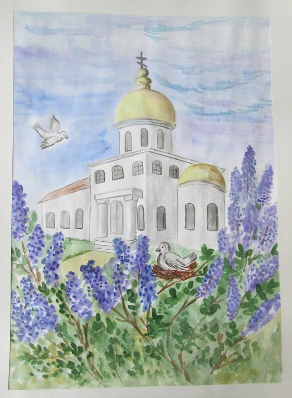 Рисунки на православную тему. Храм рисунок. Рисунки на православную тему для детей.