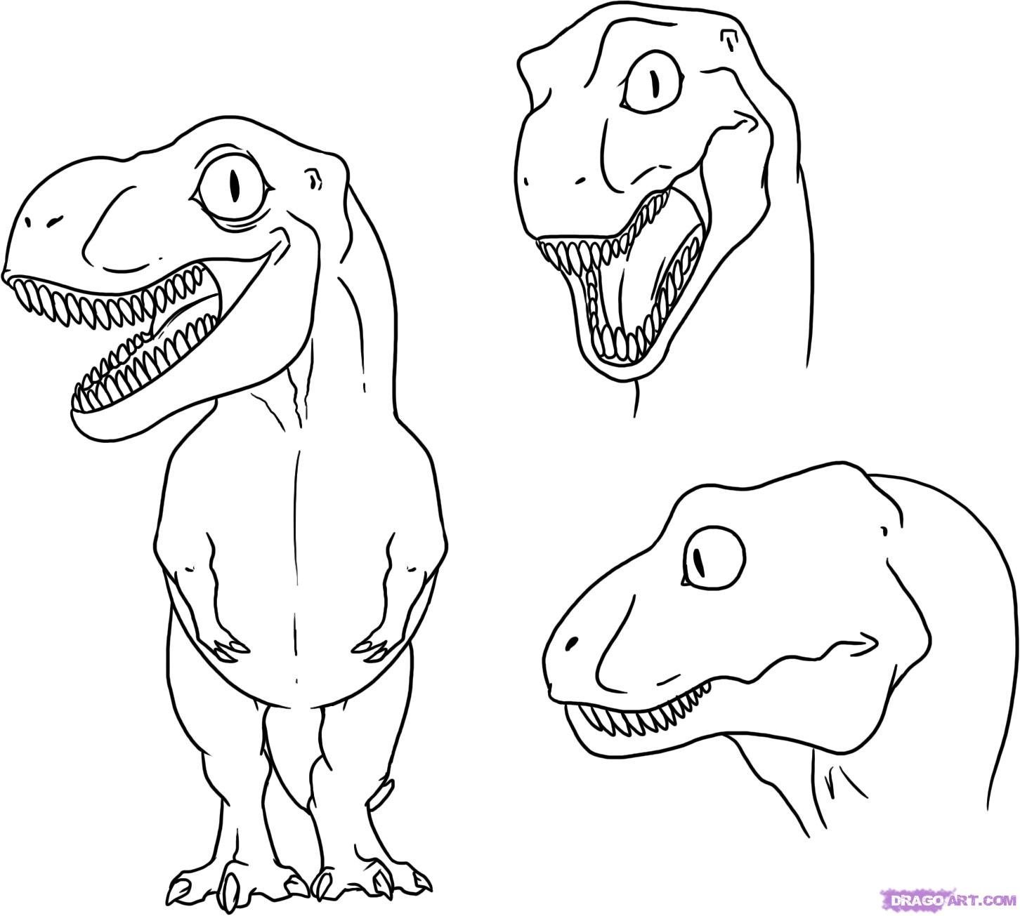 Как нарисовать тиранозавра 2