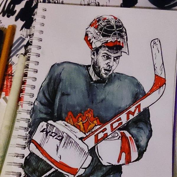 Нарисовать портрет хоккеиста