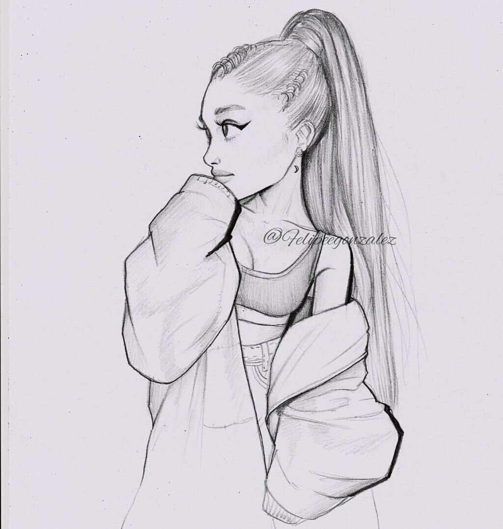 Рисунок для девушки карандашом легкий