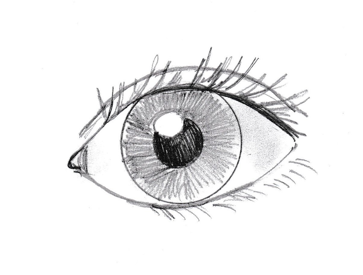 легкие картинки для срисовки карандашом глаза