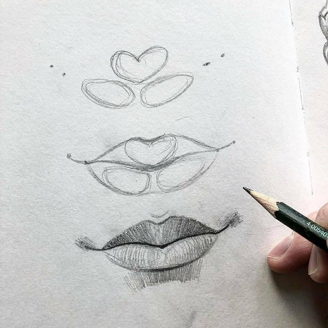 Губы карандашом легко. Рисование губ карандашом. Карандаш для губ. Красивые губы карандашом. Губы для срисовки карандашом.