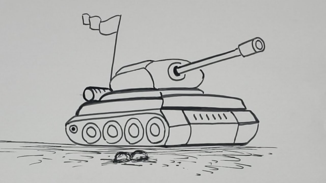 Легкая картинка танка. Танк т34 для срисовки. Танк карандашом. Рисунки танков карандашом. Рисунок танка карандашом.