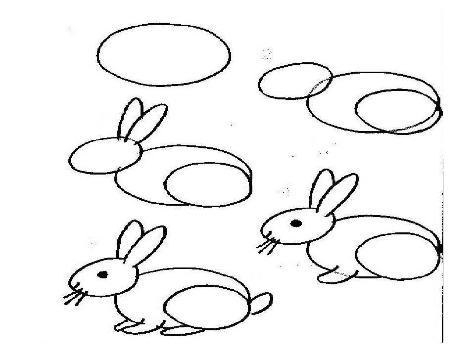 Рисование средняя группа нарисуй картинку. Поэтапное рисование зайца. Рисование зайчика в старшей группе. Поэтапное рисование зайца для детей. Поэтапное рисование зайца в подготовительной группе.