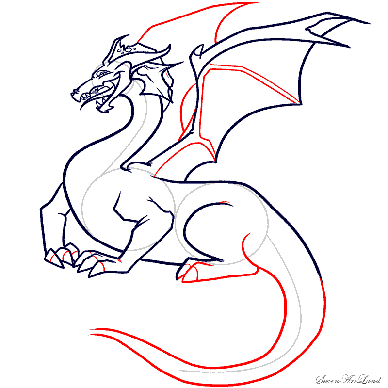 Как нарисовать дракона для детей. Рисунки драконов легкие. Уроки рисования драконов карандашом. Дракон карандашом легко. Рисунки для начинающих дракон.