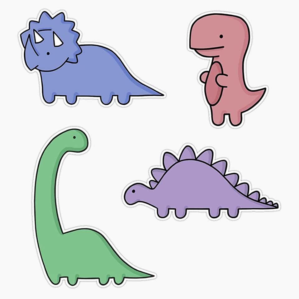 картинки динозавров для срисовки милые