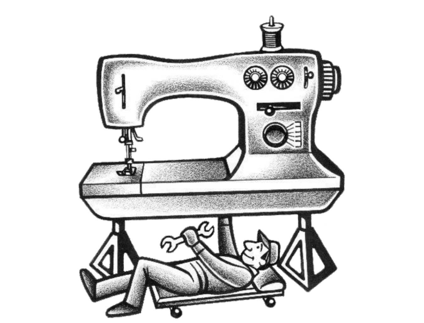 Ремонт и настройка швейной машинки. Швейная машинка. Починка швейной машинки. Швейная машинка сломалась. Механик швейных машин.