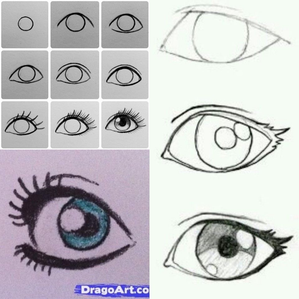 Как красиво нарисовать глаз для начинающих. Поэтапное рисование глаз. Глаза карандашом для начинающих. Схема рисования глаза карандашом. Рисунки для срисовки лёгкие глаза.