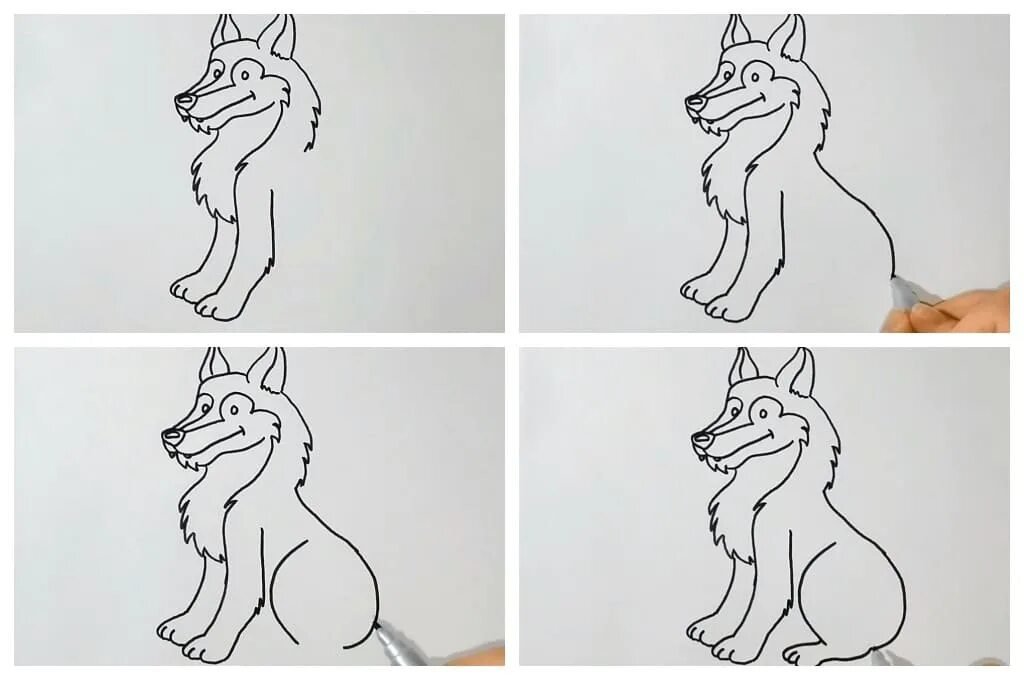 Волк поэтапно для детей. Волк рисунок. Рисунок волка для детей лёгкий. Волк рисование для детей. Поэтапное рисование волка.