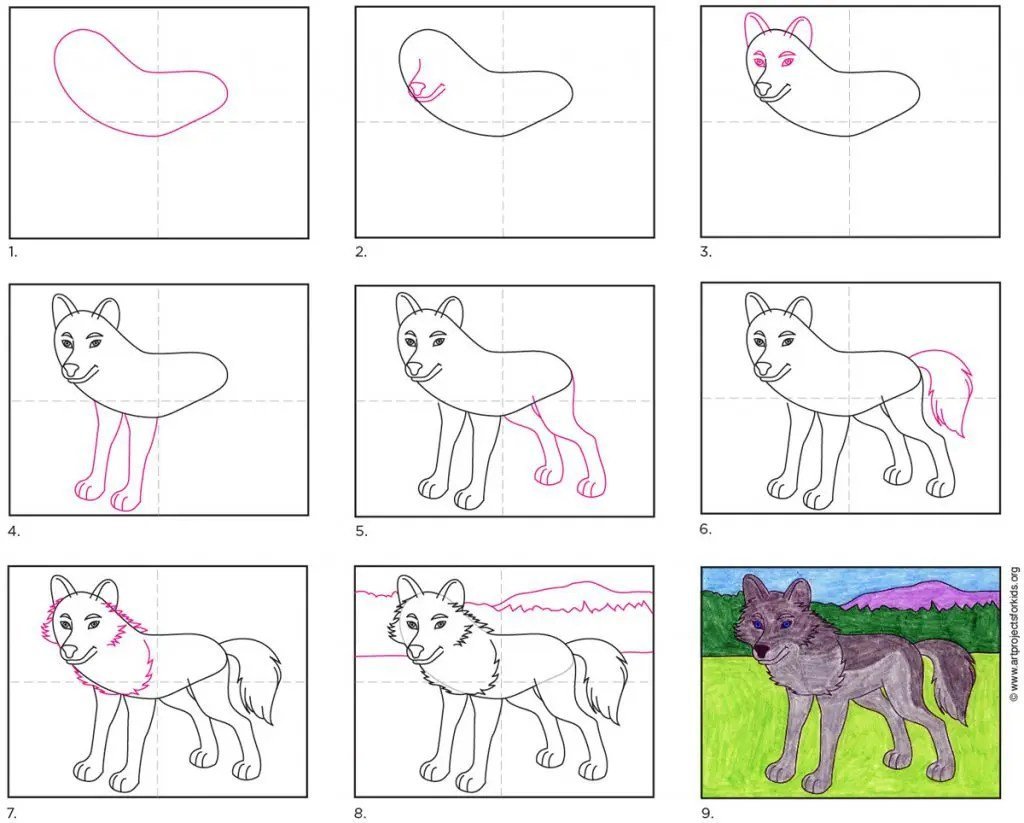 Волк поэтапно для детей. Поэтапное рисование волка для дошкольников. Пошаговое рисование волка. Волк рисунок карандашом для детей. Волк рисунок схема.