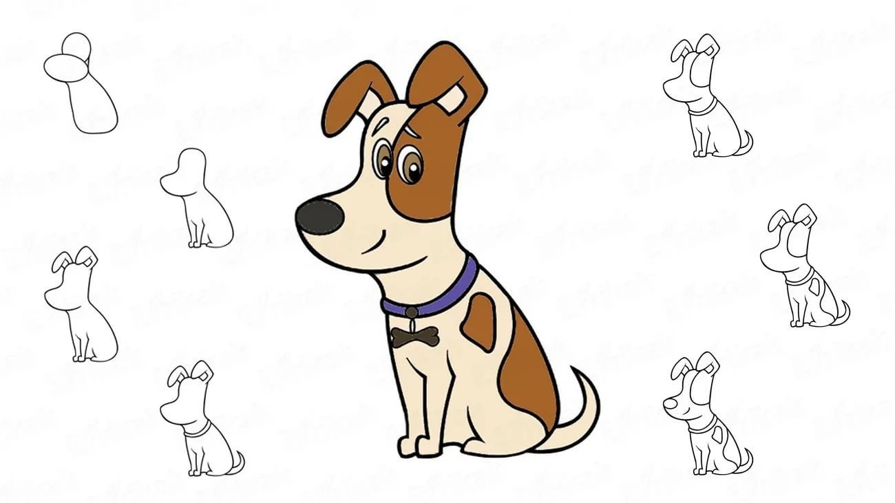 Собака карандашом легко для детей. Собачка рисунок. Рисуем собак. Собака рисунок карандашом. Щенок рисунок для детей.