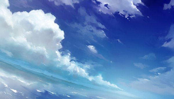 Облака арт аниме (70 фото)