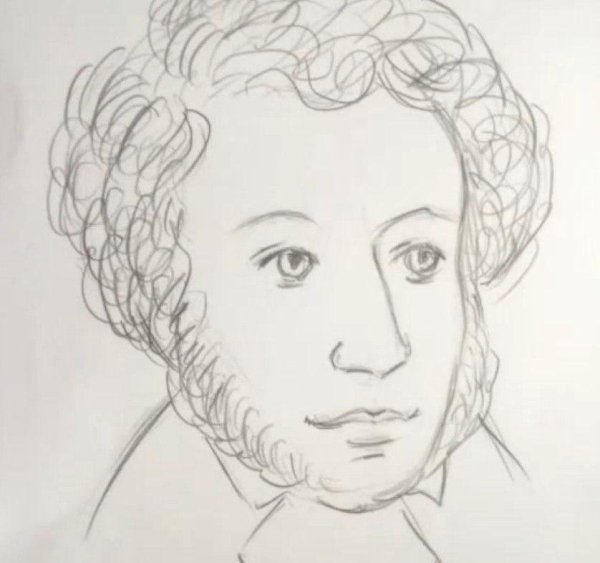 Идеи для срисовки профиль пушкина (90 фото)