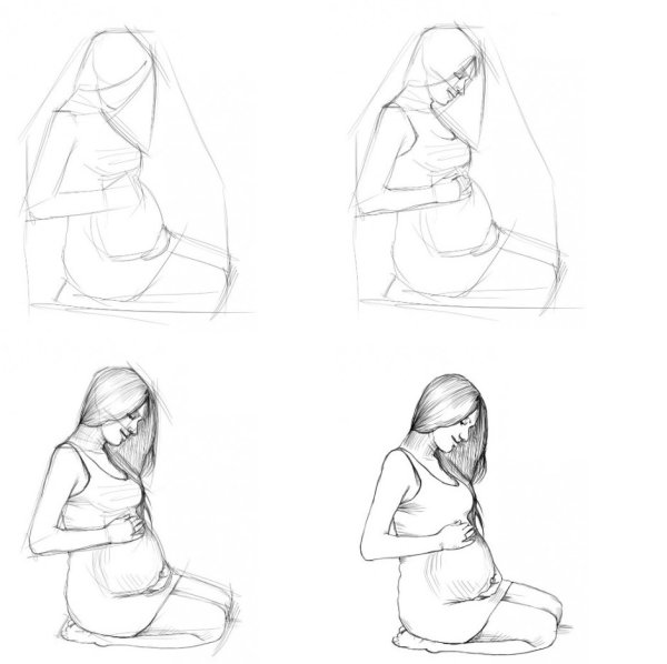 Идеи для срисовки беременность (89 фото)