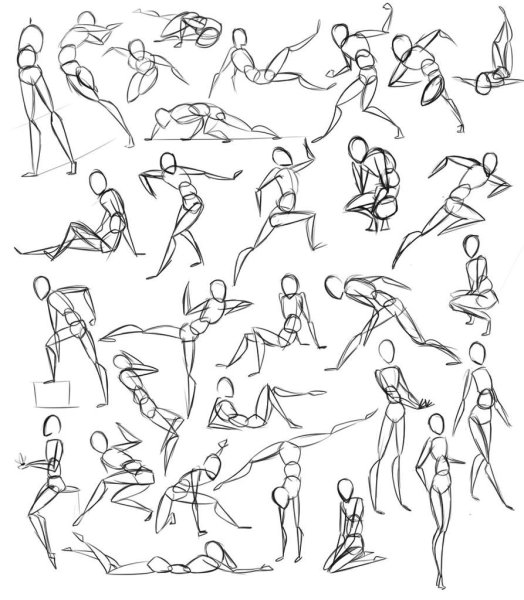 Идеи для срисовки движение человека (90 фото)