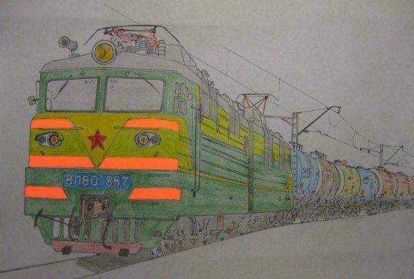 Как нарисовать поезд карандашом (52 фото) - поэтапные мастер-классы для начинающих