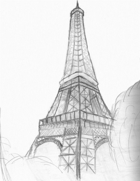Идеи для срисовки эйфелева башня (90 фото)