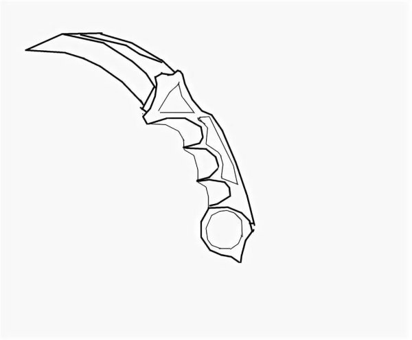 Как нарисовать Нож Керамбит | Уроки рисования